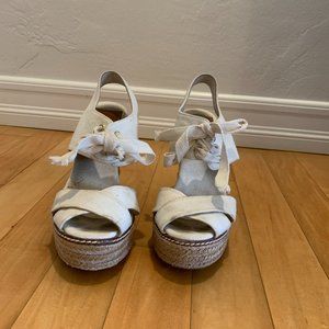 Tory Burch Lace Up Espadrille Size 8